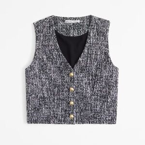 Women's Tweed Button-Down Vest